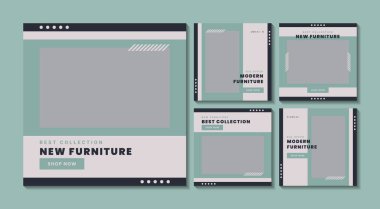 Mobilyacı sosyal medya şablon koleksiyonu