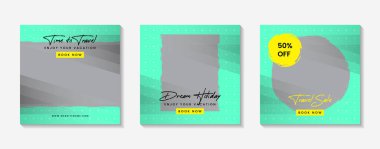 Seyahat sosyal medya gönderme şablonu