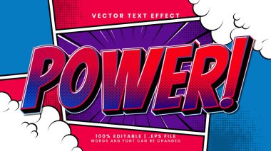 Çizgi film ve komik metin tarzıyla düzenlenebilir metin efekti