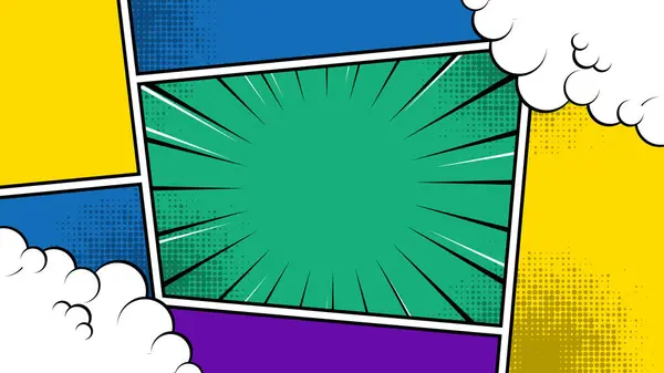 Komik renkli çerçeve arkaplanı