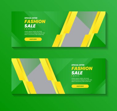 Moda satışı web pankartı şablonu