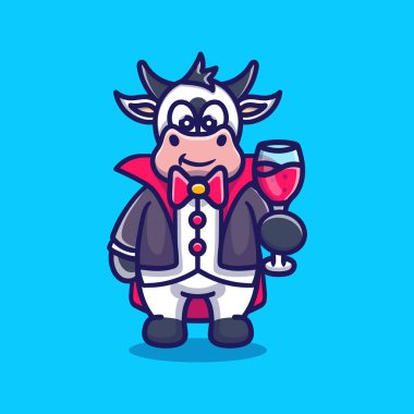 Cadılar bayramı şirin inek vampiri taze kan getiriyor.