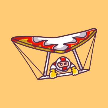 Hava sporları planörlüğü yapan yakışıklı bir adam.