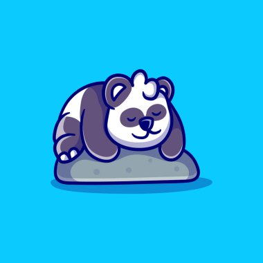 Tatlı panda uyku çizimi