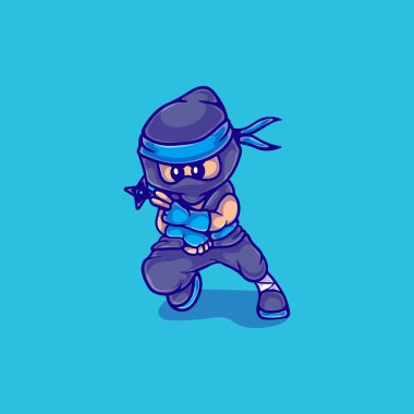Tatlı ninja çocuk çizimi