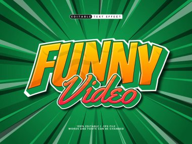 komik video düzenlenebilir metin efekti çocuk tarzı