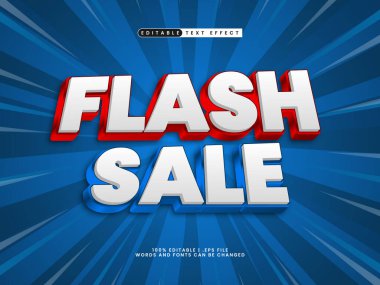 flash sale düzenlenebilir metin efekti bir satış tarzında