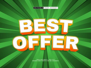 bir satış tarzında en iyi düzenlenebilir metin efekti