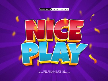 Neşeli bir çocuk havası için güzel düzenlenebilir metin efektleri