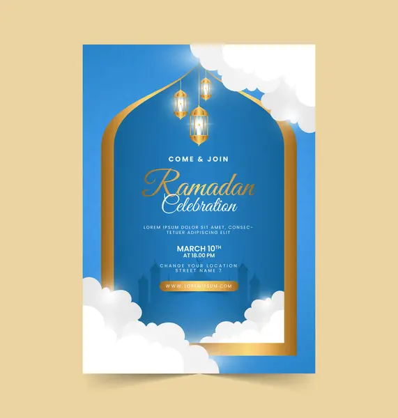 İslam kutlaması için ramazan posteri