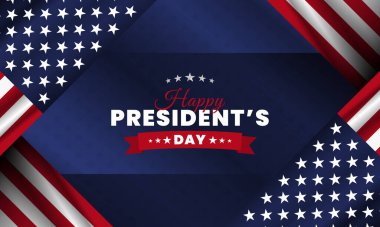 Amerikan bayrağını sallayan afişler, posterler ve tebrik kartları için başkanlık gününün arka plan tasarımı