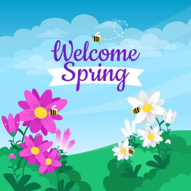 bahar çiçekli doğal arkaplan