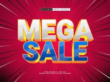 Düzenlenebilir metin efekti şablon mega satışı