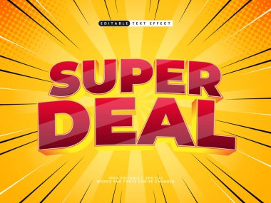 düzenlenebilir metin efekti şablonu süper anlaşma