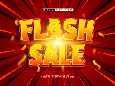 satış temalı flash sale düzenlenebilir metin efekti