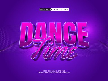 dans zamanı düzenlenebilir metin efekti biçimi