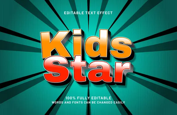 Çocuklar yıldız düzenlenebilir metin efekti