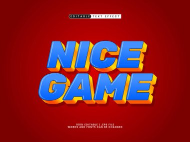 güzel oyun düzenlenebilir metin efekti