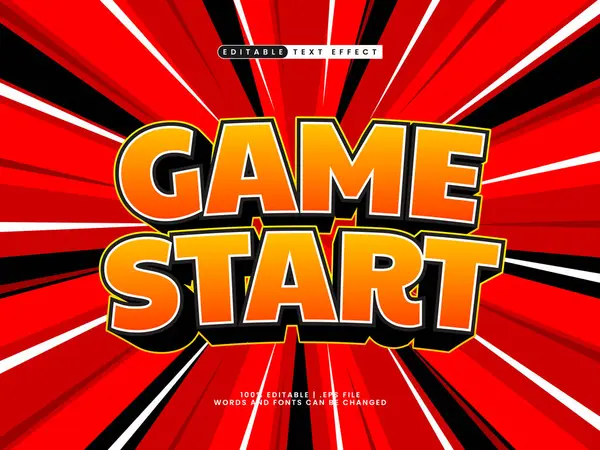 stock vector game start editable text effect