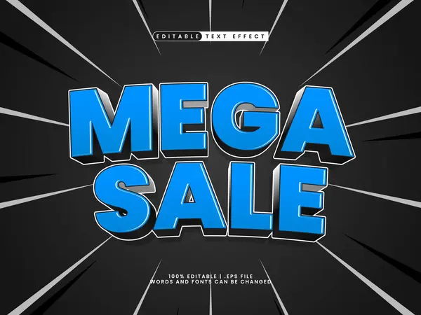 mega satış düzenlenebilir metin efekti