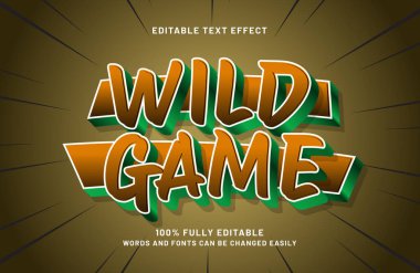 vahşi oyun düzenlenebilir metin efekti biçimi