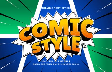 karikatür biçimi düzenlenebilir metin efekti şablonu