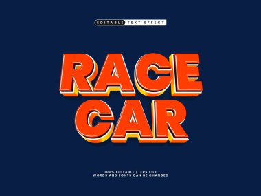 yarış arabası düzenlenebilir metin efekti