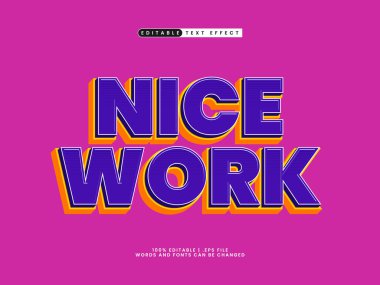 Güzel çalışma düzenlenebilir metin efekti