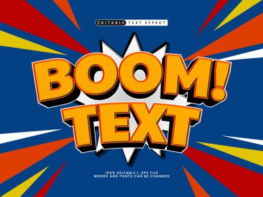 boom metin düzenlenebilir metin efekti