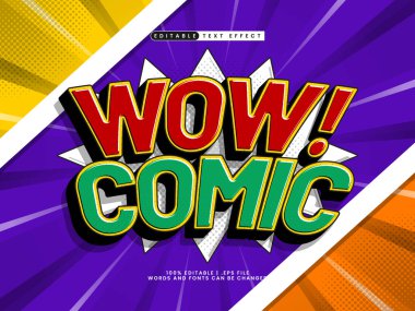 Vay, komik düzenlenebilir metin efekti