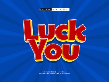 Şans. Sen düzenlenebilir metin efekti.