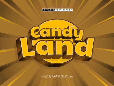 Şeker diyarı düzenlenebilir metin efekti