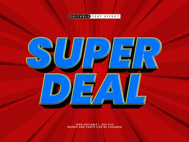 süper anlaşma düzenlenebilir metin efekti