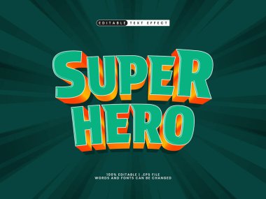 Süper kahraman değiştirilebilir metin efekti