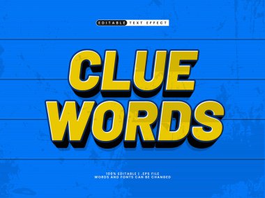 ipucu sözcükleri düzenlenebilir metin efekti