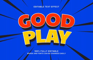 iyi oyun 3d düzenlenebilir metin efekti