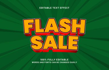 flash sale düzenlenebilir metin efekti