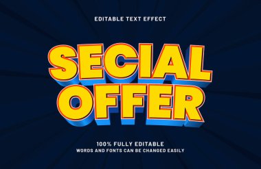 special offer editable text effect