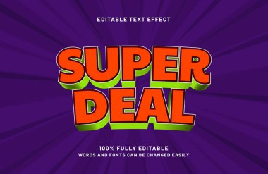 süper anlaşma düzenlenebilir metin efekti