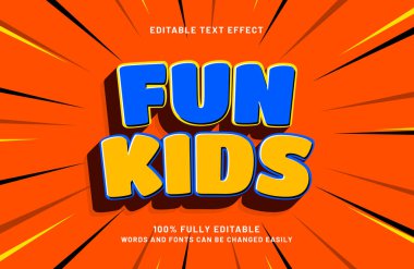 eğlenceli çocuklar çocuk stilinde metin efekti