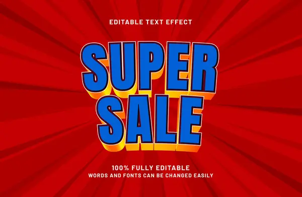 Super Vendita Editable Text Effect — Vettoriale Stock