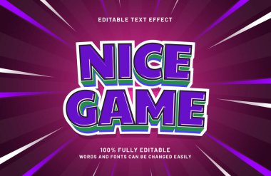 Güzel oyun 3d düzenlenebilir metin efekti