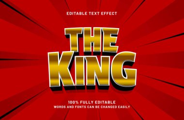 Kral 3d düzenlenebilir metin efekti