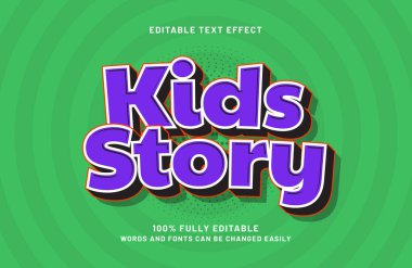 çocuklar hikaye değiştirilebilir metin efekti