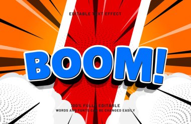 çizgi roman tarzında düzenlenebilir metin efekti