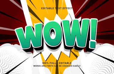 Vay canına, çizgi roman tarzında düzenlenebilir metin efekti