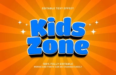 Çocuklar için düzenlenebilir metin efekti