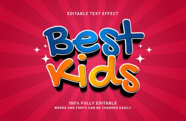en iyi çocuklar düzenlenebilir metin efekti