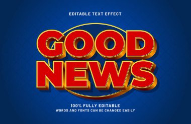 İyi haber düzenlenebilir metin efekti