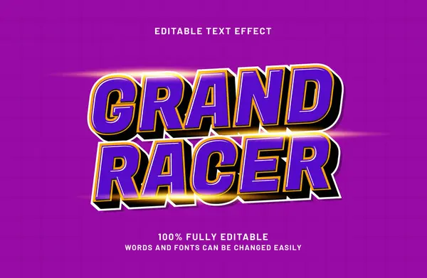 yarış tarzında büyük yarışçı düzenlenebilir metin efekti